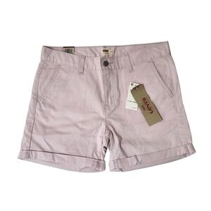 New Levis Classic Shorts Pink Denim Jean Shorts Womens‎ 28 Nwt Cuffed